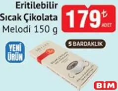 MELODİ ERİTİLEBİLİR SICAK ÇİKOLATA 150 G fiyat ve kampanya bilgisi